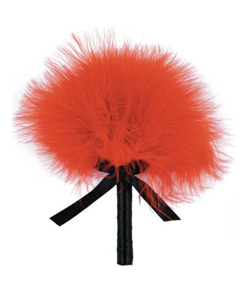 Plumeau rouge avec noeud satiné - 100500